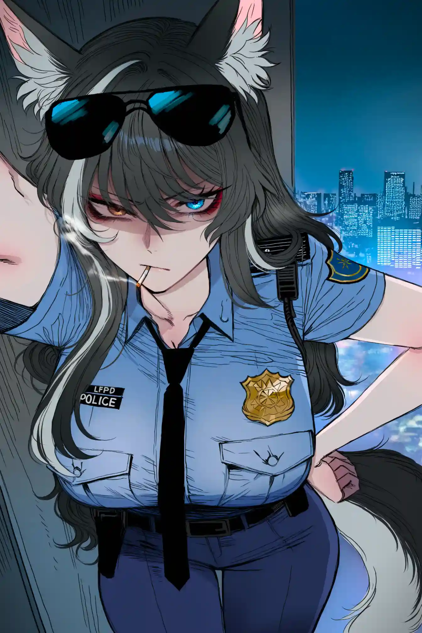 Luna Connell | Corrupt Doggirl Cop background